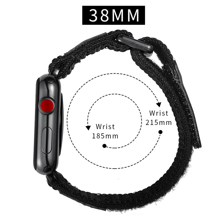 Velcro Closure Nylon Watch Strap for for Apple Watch Series 5 4 40mm / Series 3 2 1 38mm-10