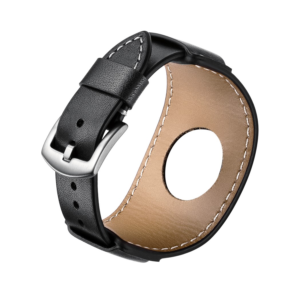 Genuine Leather Smart Watch Band for Apple Watch Series 5/4 44mm / Series 3/2/1 42mm- Black-7