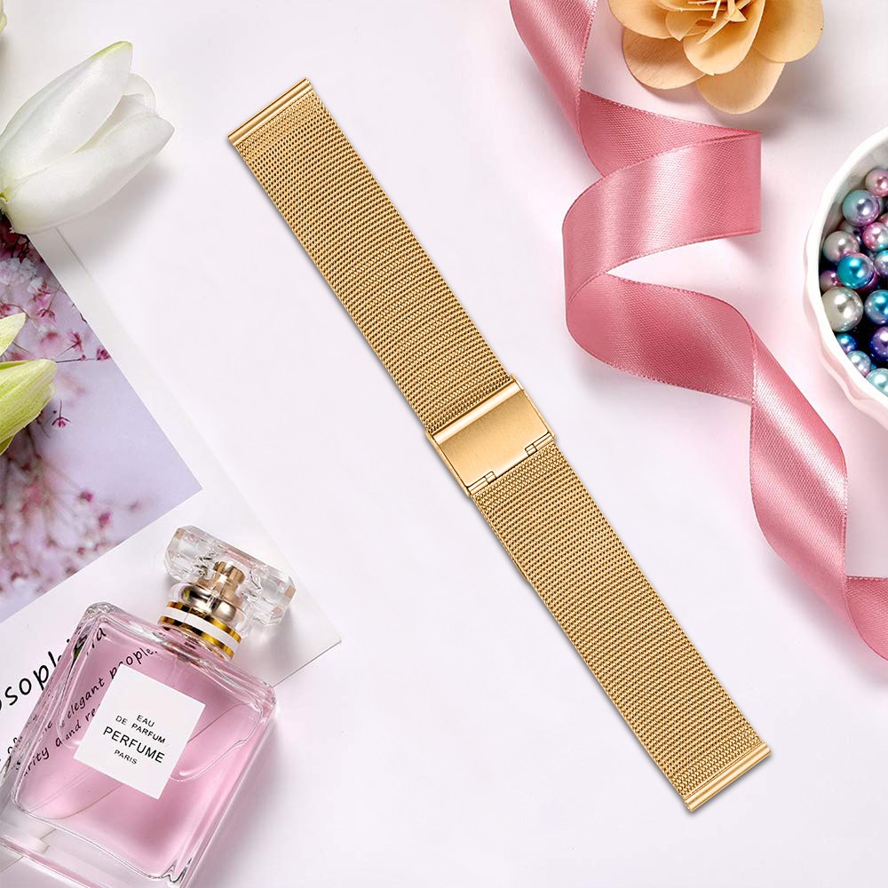 

Milanese Stainless Steel Fine Mesh Smart Watch Strap for Xiaomi Mi Watch - Gold, Xiaomi Mi Watch