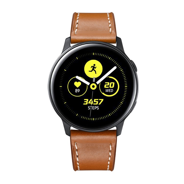 Correa de Reemplazo de Reloj Inteligente de Cuero Genuino de 20 mm Para Samsung Galaxy Watch4 Classic 46 mm 42 Mm/galaxy Watch4 44 mm 44 Mm/galaxy Watch Activo1/activo2 40 mm 44 mm - Marrón-7