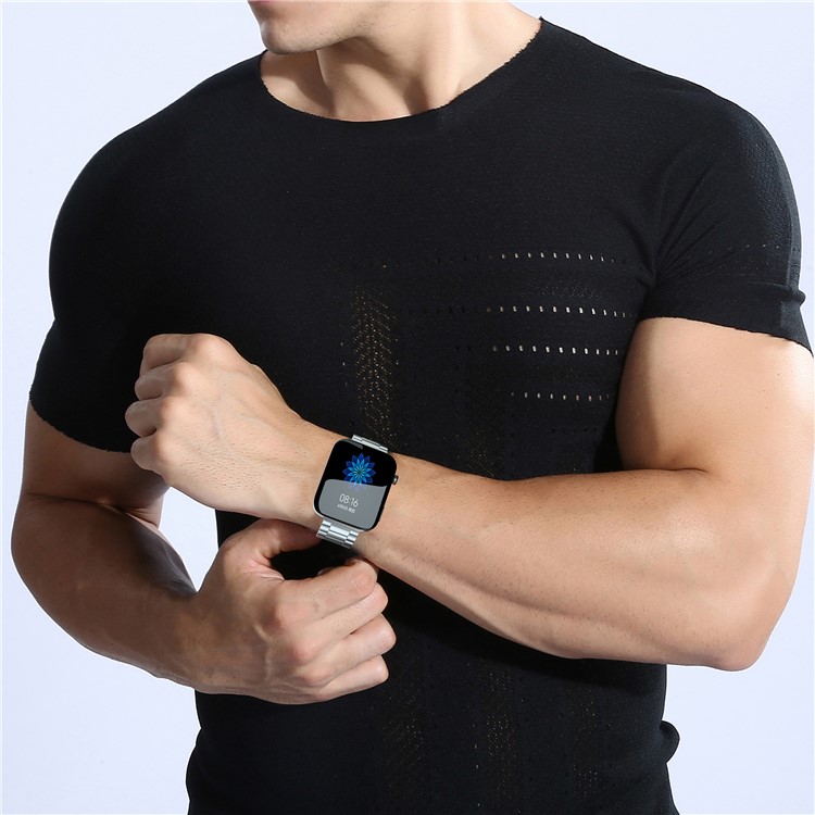 Stainless Steel Smart Watch Replacement Strap for Xiaomi Mi Watch - Silver-5