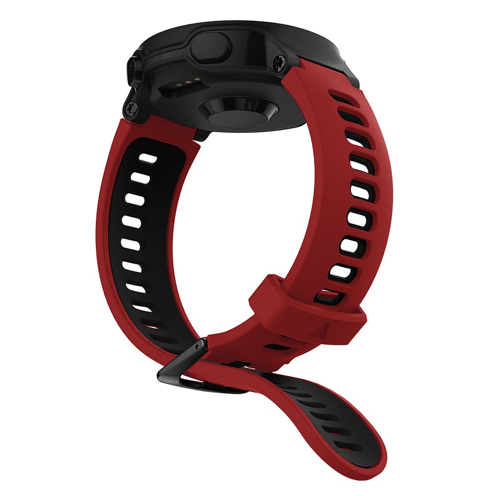 Orologio Banda Di Silicone Fibbia Nera Per Garmin Forerunner 735XT 230 235 620 220 630 - Rosso / Nero-4