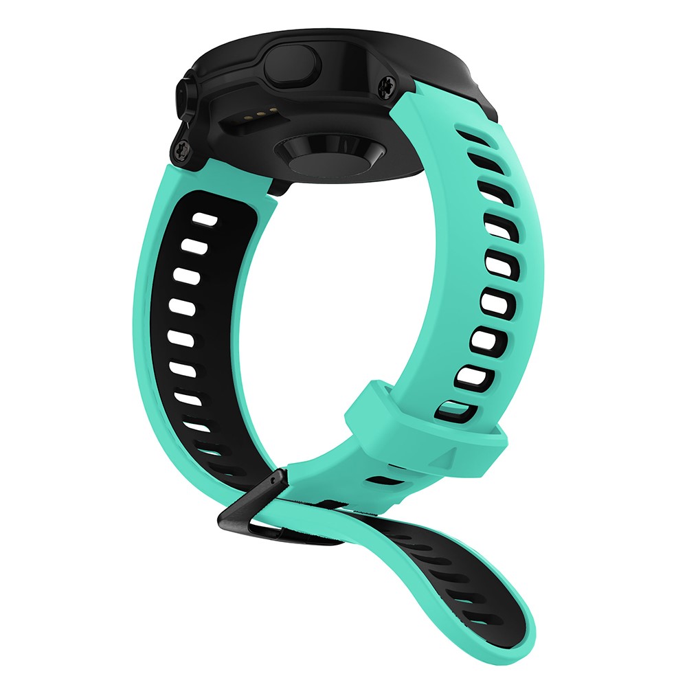 Silicone Watch Band Black Buckle for Garmin Forerunner 735XT 220 230 235 620 630 - Cyan / Black-3