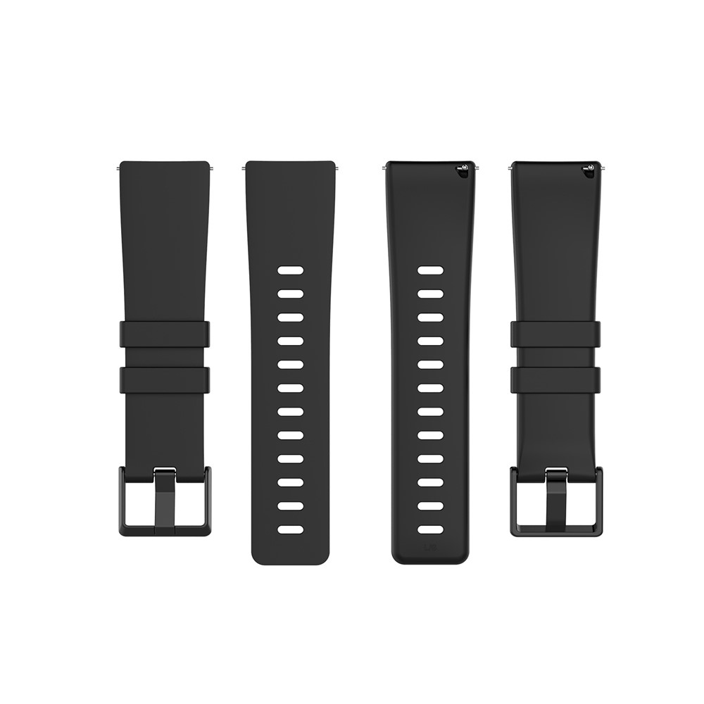 Silicone Replacement Wrist Strap for Fitbit Versa 2/Versa Lite - Black / Size: S-5