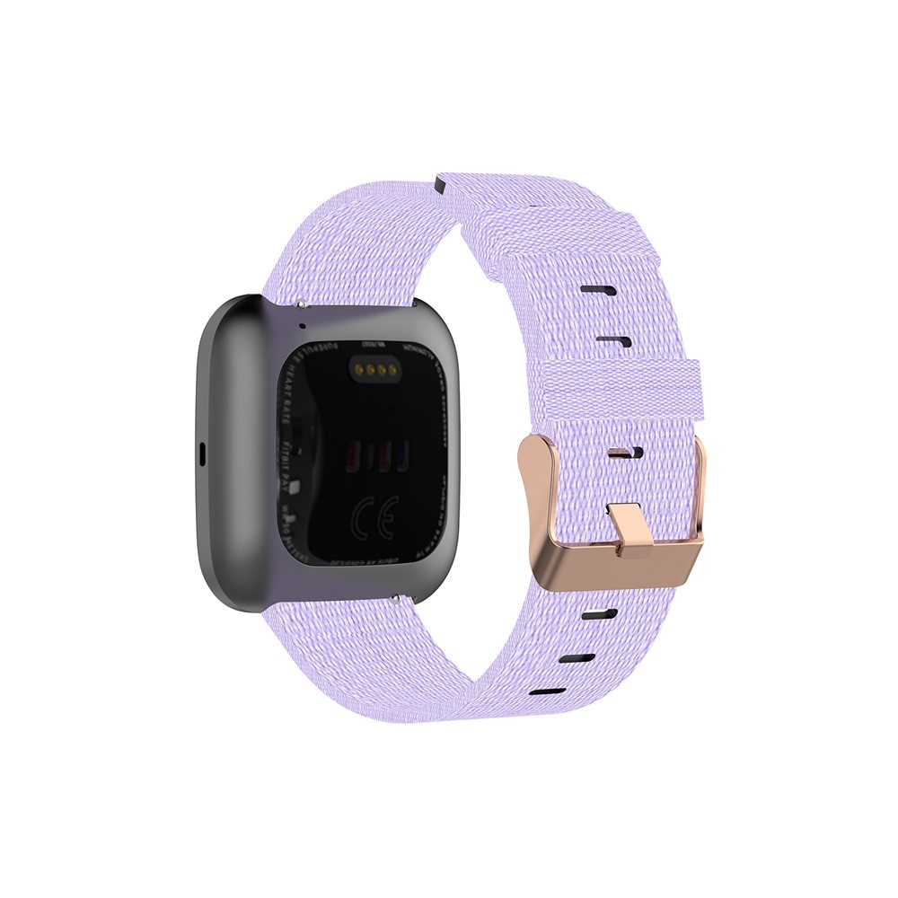 Nylon Weaven Smart Watch Band Replacement for Fitbit Versa 2/Versa Lite/Versa Blaze - Light Purple-5