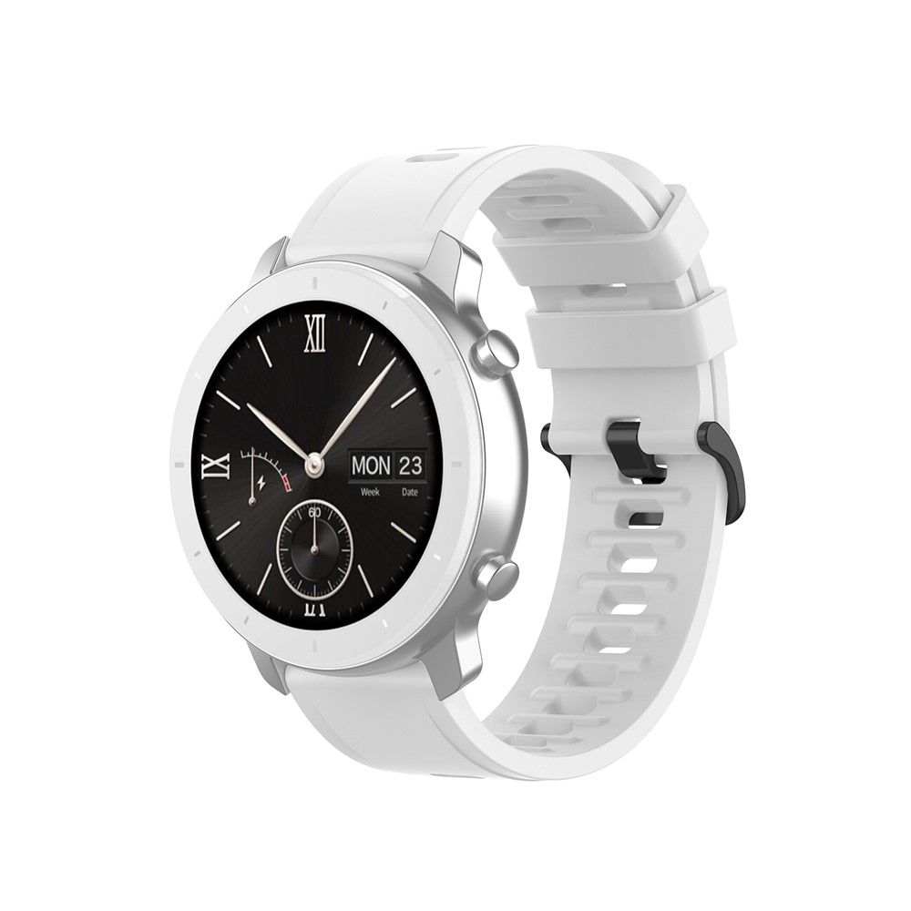 Douce Dragonne Remplacement Silicone 20 Mm Pour Huami Amazfit 42mm RTG / Gts - Blanc-3