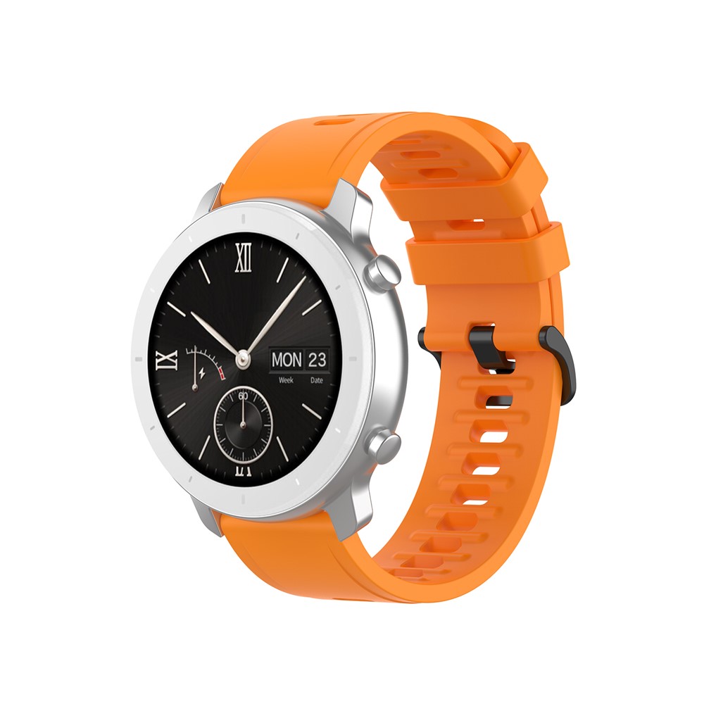 Douce Dragonne Remplacement Silicone 20 Mm Pour Huami Amazfit 42mm RTG / Gts - Orange-4