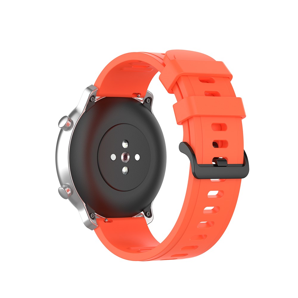 Douce Dragonne Remplacement Silicone 20 Mm Pour Huami Amazfit 42mm RTG / Gts - Vermillon-3