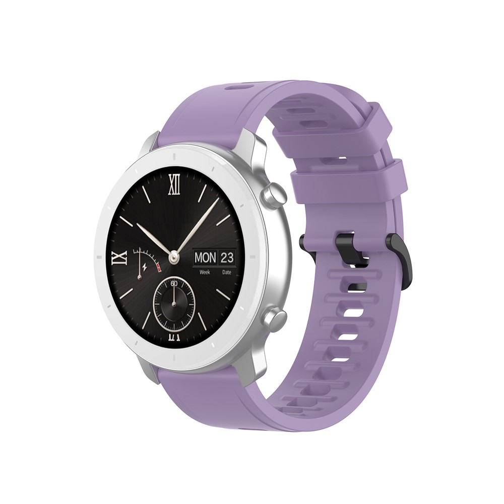 Suave De Silicona Reemplazo Muñeca 20mm Correa Para Huami Amazfit GTR 42mm / GTS - Luz Púrpura-4