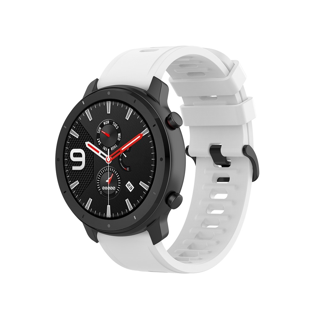 Douce Montre Bracelet En Silicone Remplacement 22mm Pour Huami Amazfit 47mm RTG / Amazfit Rythme - Blanc-4