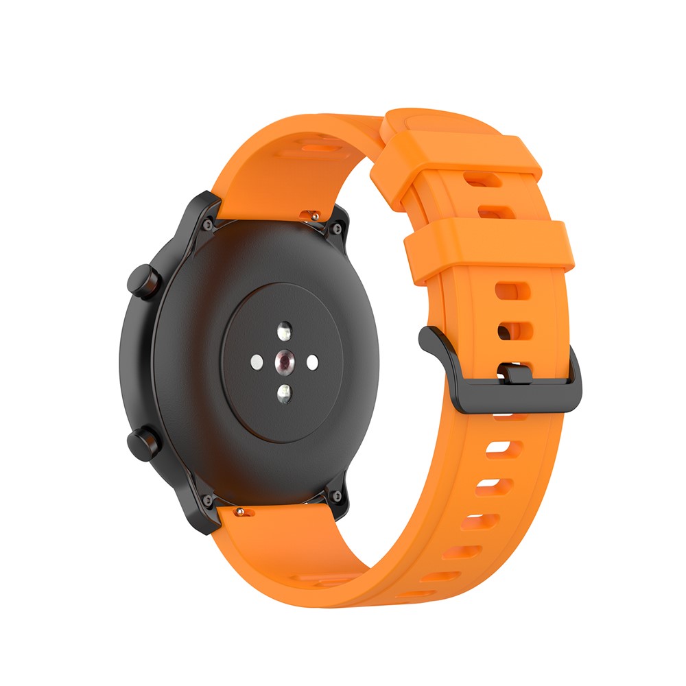 22mm Douce Montre Bracelet En Silicone Remplacement 22mm Pour Huami Amazfit 47mm RTG / Amazfit Rythme - Orange-3