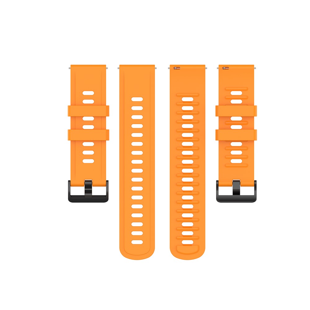 22mm Douce Montre Bracelet En Silicone Remplacement 22mm Pour Huami Amazfit 47mm RTG / Amazfit Rythme - Orange-5