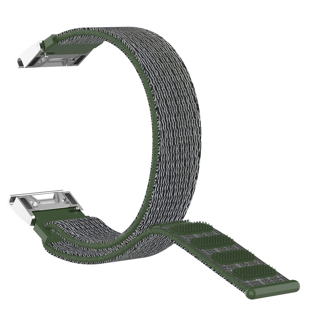 

Loop Fastener Nylon Weaven Velcro Smart Watch Strap with Screwdrivers for Garmin Fenix 6/Fenix 5 - Army Green, Other Phone Models