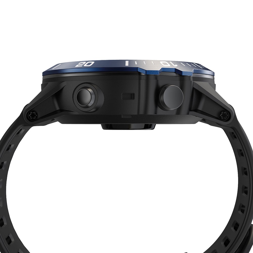 Marco de Anillo de Bisel de Reloj de Acero Inoxidable (tipo) Para Garmin Fenix ​​3/fenix ​​3 HR - Fondo Azul / Numeros Blancos