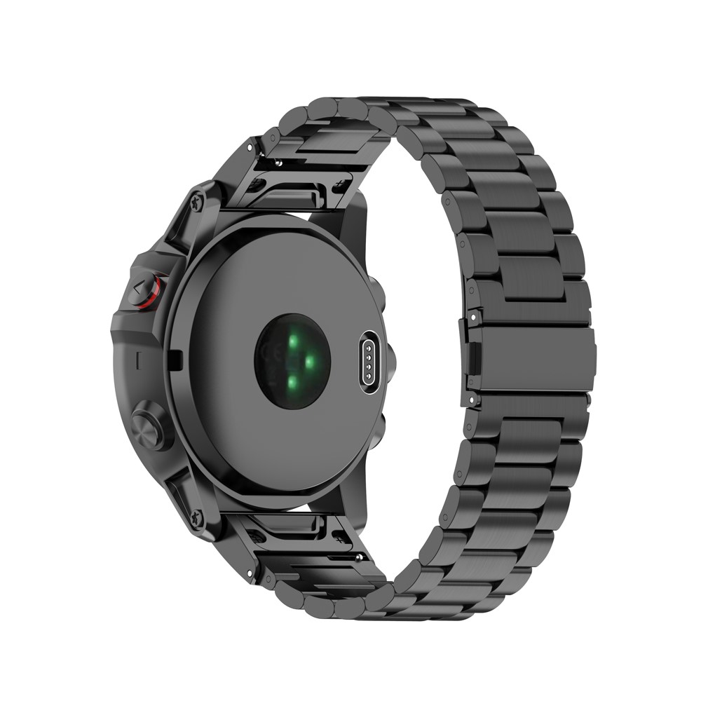 Für Garmin Fenix ​​7x / 6x / 5x / 3 HR-Edelstahl-Uhren-Watch-Band Dual-Farbarmband-Ersatz - Schwarz