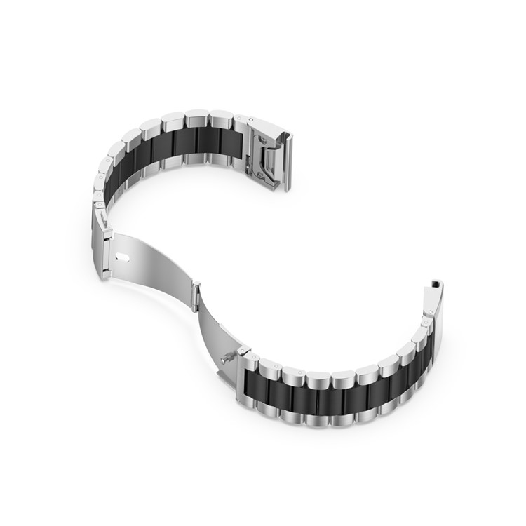 Stainless Steel Watch Band Strap with Installing Tools for Garmin Fenix 6X/5X/3 HR - Silver/Black/Silver-5