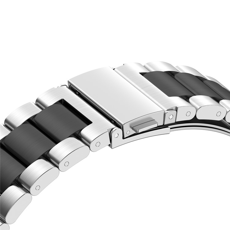 Stainless Steel Watch Band Strap with Installing Tools for Garmin Fenix 6X/5X/3 HR - Silver/Black/Silver-6