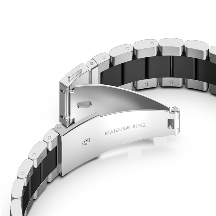 Stainless Steel Watch Band Strap with Installing Tools for Garmin Fenix 6X/5X/3 HR - Silver/Black/Silver-7