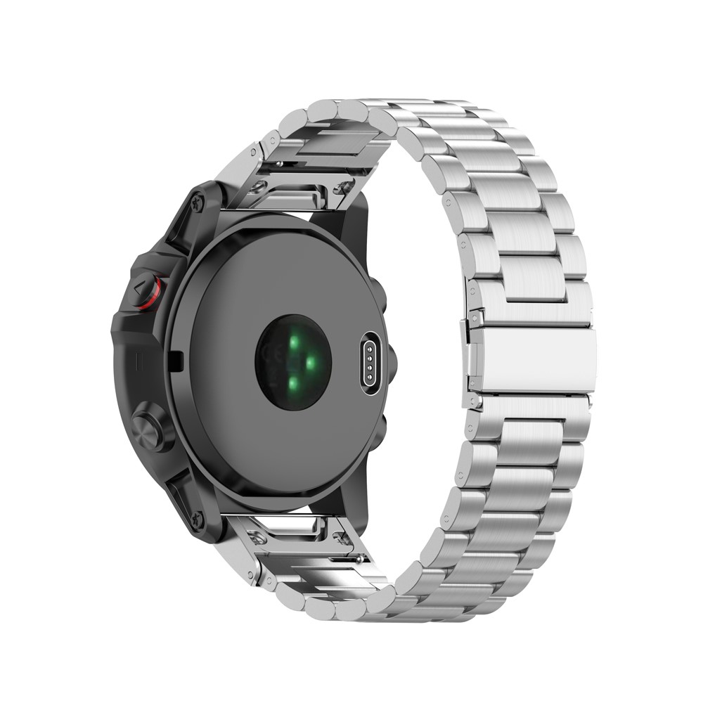 Para Garmin Fenix ​​7x / 6x / 5x / 3 HR Aço Inoxidável Relógio De Relógio Dual Cor De Pulso De Cor Substituição - Prata-4