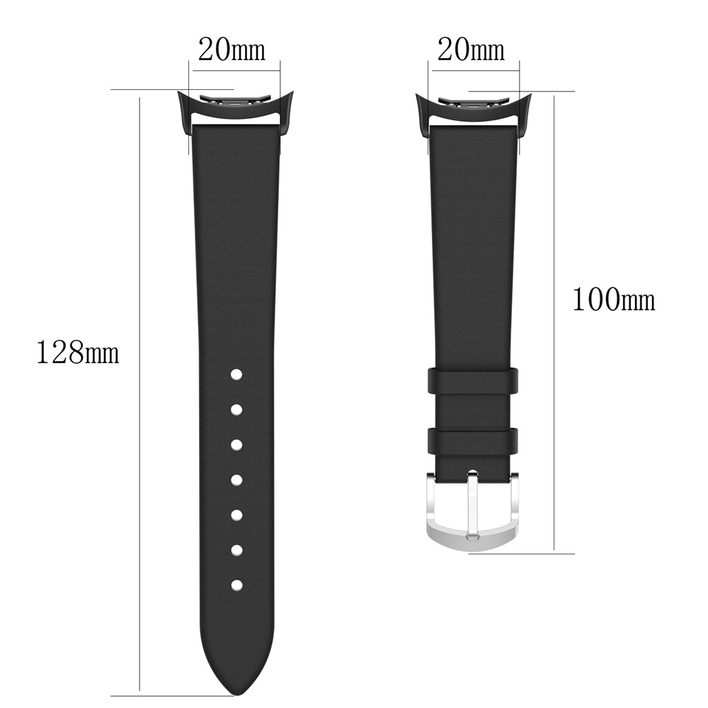 Leather Smart Watch Strap Replacement for Samsung Gear S2 R720 R730 Smart Watch - Black-4