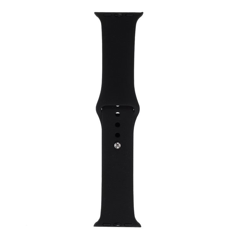 MUTURAL Silicone Smart Watch Strap Replacement for Apple Watch Series 1/2/3 38mm / Series 4/5 40mm - Black-2