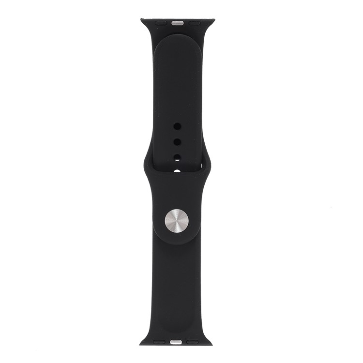 MUTURAL Silicone Smart Watch Strap Replacement for Apple Watch Series 1/2/3 38mm / Series 4/5 40mm - Black-4