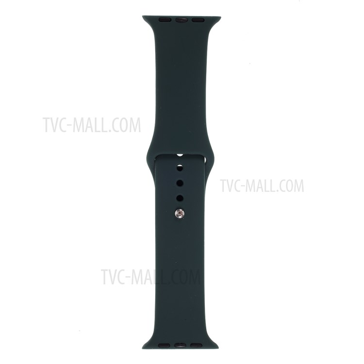 Silicone Mutural Substituição Pulseira De Relógio Inteligente Para Série Relógio Maçã 1/2/3 38 Milímetros / Série 4/5 40 Milímetros - Verde Escuro-2