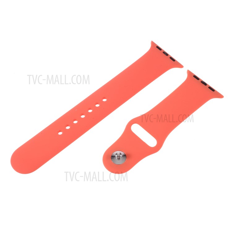 MUTURAL Silicone Smart Watch Strap Replacement for Apple Watch Series 1/2/3 38mm / Series 4/5 40mm - Watermelon Red-1