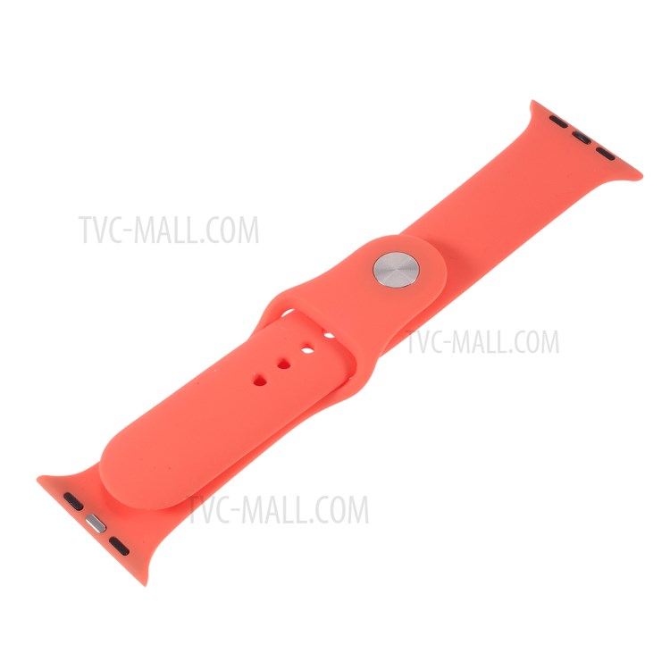 MUTURAL Silicone Smart Watch Strap Replacement for Apple Watch Series 1/2/3 38mm / Series 4/5 40mm - Watermelon Red-4