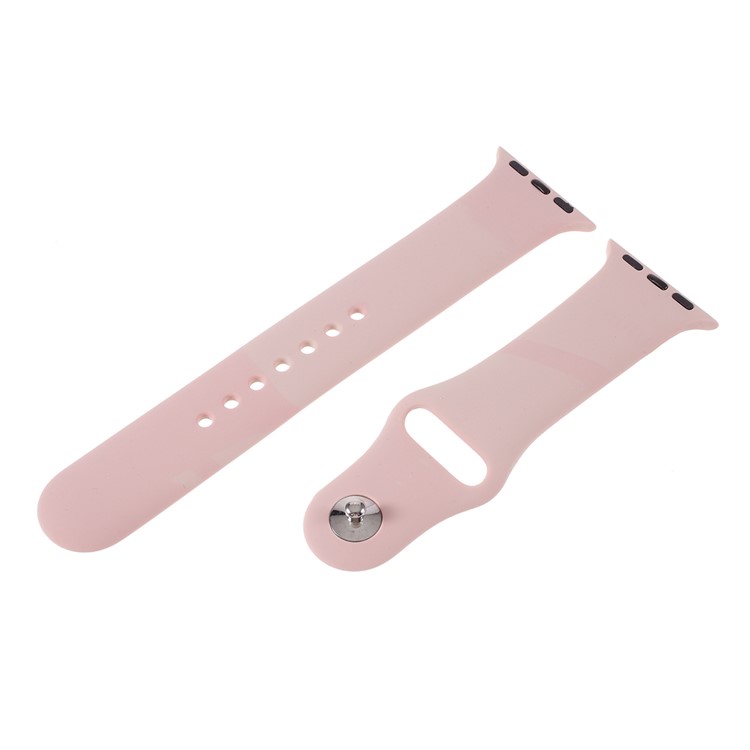MUTURAL Silicone Smart Watch Strap Replacement for Apple Watch Series 1/2/3 38mm / Series 4/5 40mm - Pink-1