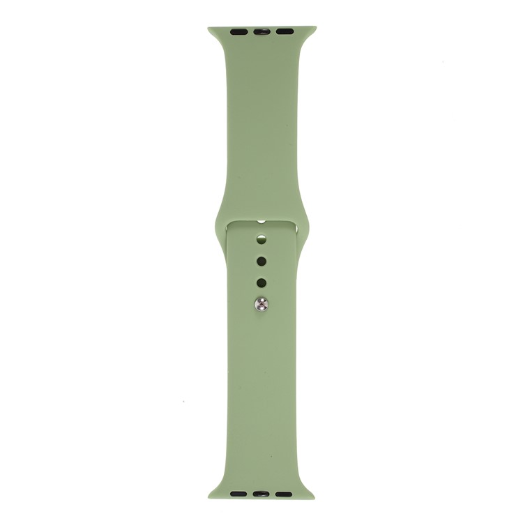 Mutural Silikon Intelligente Uhrenarmband Ersatz Für Apple Watch Serie 1/2/3 38mm / Serie 4/5 40mm - Hellgrün-2