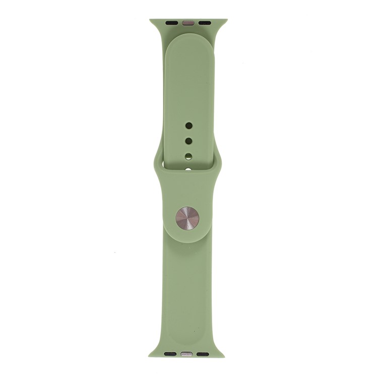 Mutural Silikon Intelligente Uhrenarmband Ersatz Für Apple Watch Serie 1/2/3 38mm / Serie 4/5 40mm - Hellgrün-3