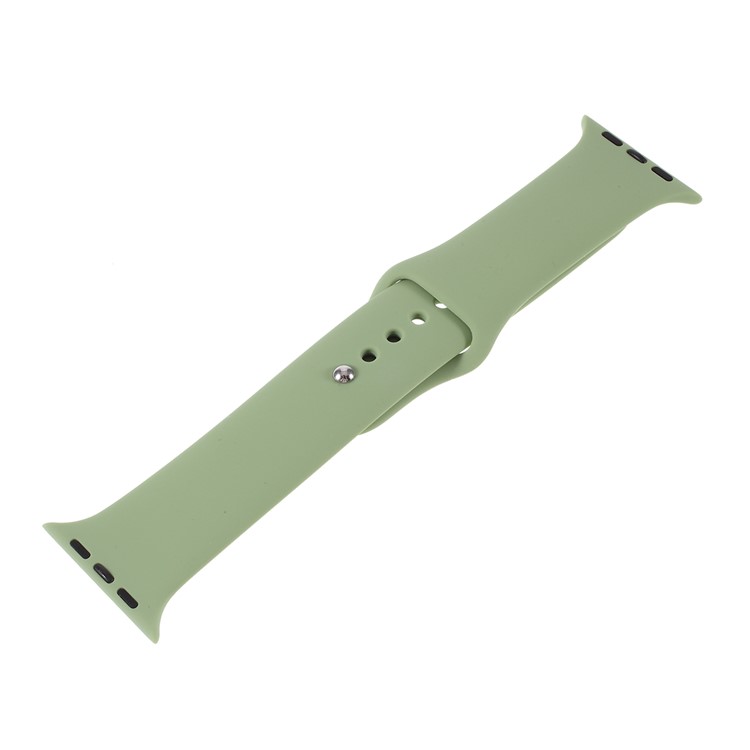 Mutural Silikon Intelligente Uhrenarmband Ersatz Für Apple Watch Serie 1/2/3 38mm / Serie 4/5 40mm - Hellgrün-4