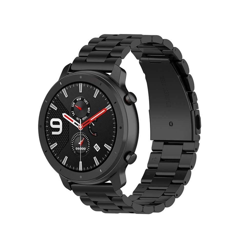 20mm Stainless Steel Watch Replacement Band for Huawei Watch GT 2 42mm/Nokia Withings Steel HR 40mm Version/Garmin Forerunner 245 Music/245/Garmin Venu/Polar Ignite 42mm Version - Black-5