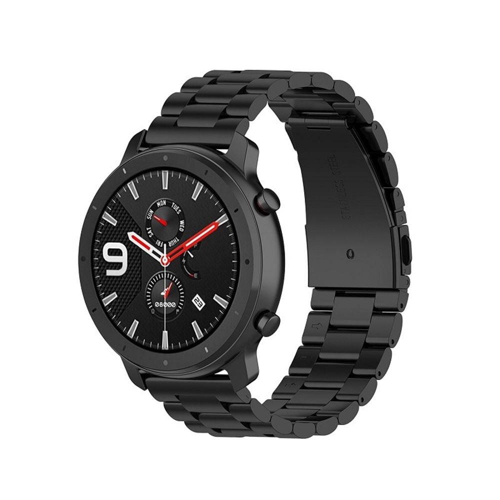 Bande de Remplacement de la Montre en Acier Inoxydable de 20 mm Pour Huawei Watch GT 2 42mm / Nokia Withings Steel HR Version 40mm / Garmin Forerunner 245 Musique / 245 / Garmin Venu / Polar Ignite 42 mm Version - le Noir-5