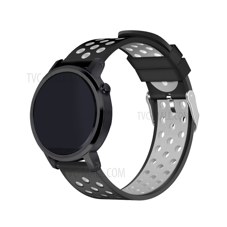 Two-tone Watch Silicone Strap for Fossil Gen3 Q Explorist/Gen 2/Q Explorist Gen3/Q Explorist HR Gen4/Gen5 Carlyle HR/Julianna HR - Black/Grey-2