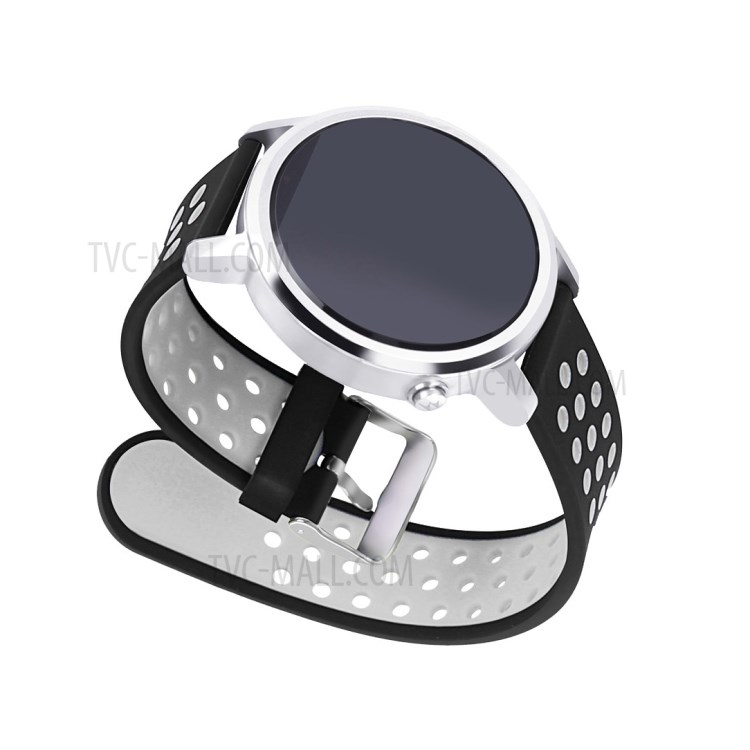 Two-tone Watch Silicone Strap for Fossil Gen3 Q Explorist/Gen 2/Q Explorist Gen3/Q Explorist HR Gen4/Gen5 Carlyle HR/Julianna HR - Black/Grey-5