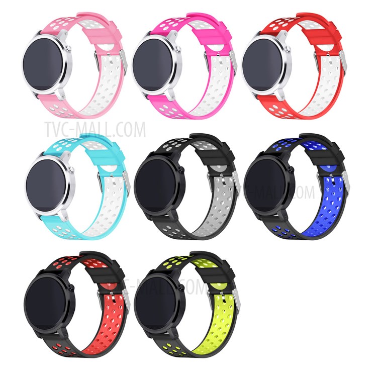 Two-tone Watch Silicone Strap for Fossil Gen3 Q Explorist/Gen 2/Q Explorist Gen3/Q Explorist HR Gen4/Gen5 Carlyle HR/Julianna HR - Black/Grey-8