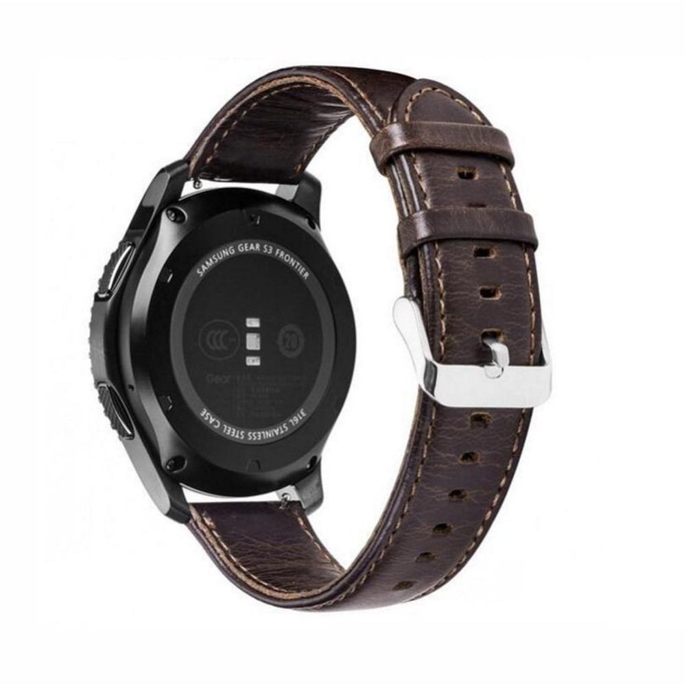 Leather Replacement Strap for Fossil Gen3 Q Explorist/Gen 2/Q Explorist Gen3/Q Explorist HR Gen4/Gen5 Carlyle HR/Julianna HR - Dark Brown-2