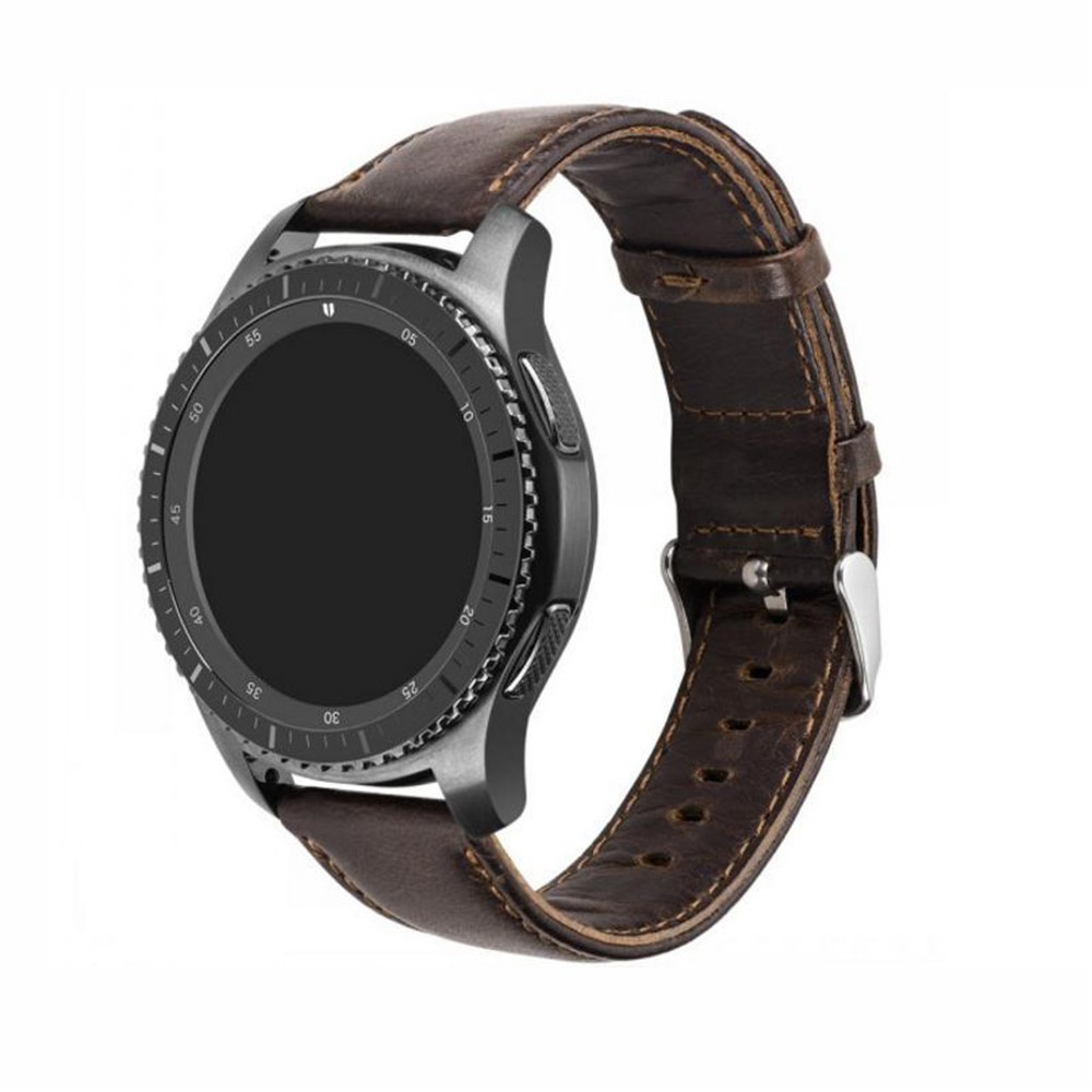 Leather Replacement Strap for Fossil Gen3 Q Explorist/Gen 2/Q Explorist Gen3/Q Explorist HR Gen4/Gen5 Carlyle HR/Julianna HR - Dark Brown-3