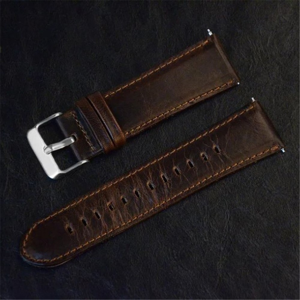 Leather Replacement Strap for Fossil Gen3 Q Explorist/Gen 2/Q Explorist Gen3/Q Explorist HR Gen4/Gen5 Carlyle HR/Julianna HR - Dark Brown-6