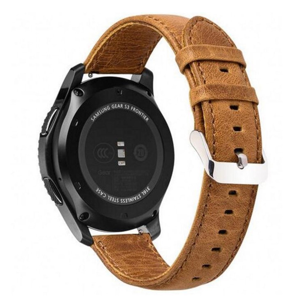 Leather Replacement Strap for Fossil Gen3 Q Explorist/Gen 2/Q Explorist Gen3/Q Explorist HR Gen4/Gen5 Carlyle HR/Julianna HR - Light Brown-3