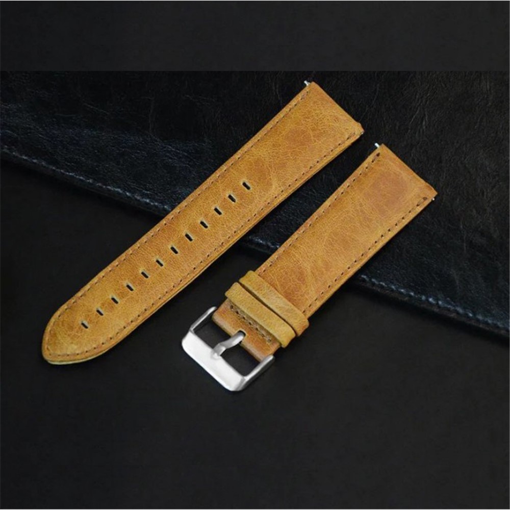 Leather Replacement Strap for Fossil Gen3 Q Explorist/Gen 2/Q Explorist Gen3/Q Explorist HR Gen4/Gen5 Carlyle HR/Julianna HR - Light Brown-4