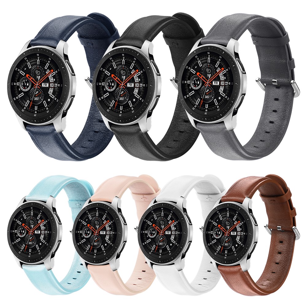 Genuine Leather Smart Watch Replacement Strap for Samsung Galaxy Watch 42mm - Black-7