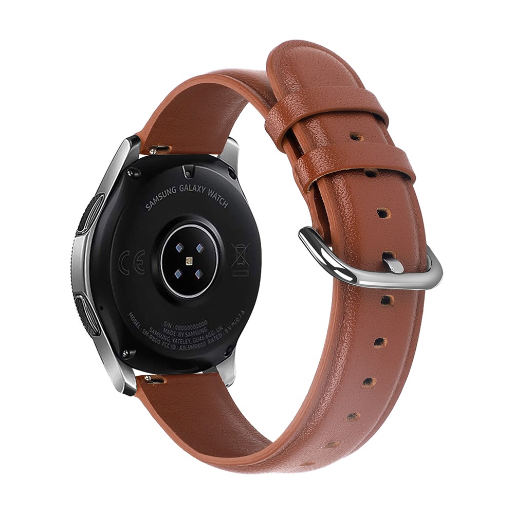 Echtes Leder Smart Bügeluhr Ersatz Für Uhr 46mm Samsung Galaxy - Braun-1