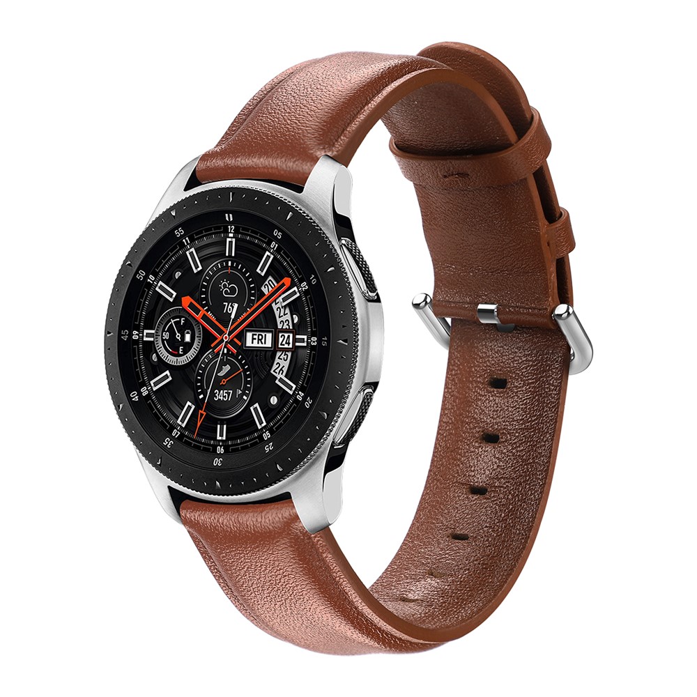 Echtes Leder Smart Bügeluhr Ersatz Für Uhr 46mm Samsung Galaxy - Braun-2