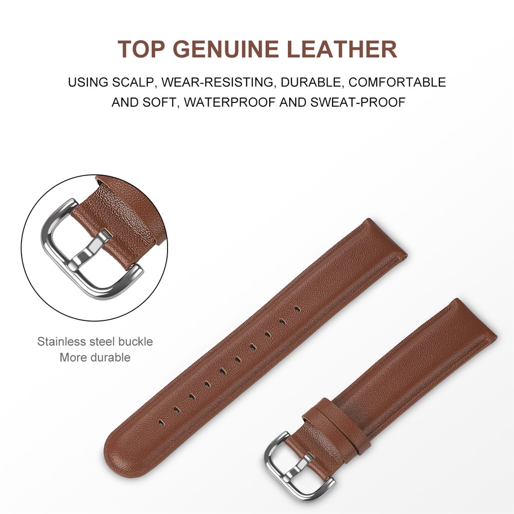 Echtes Leder Smart Bügeluhr Ersatz Für Uhr 46mm Samsung Galaxy - Braun-3