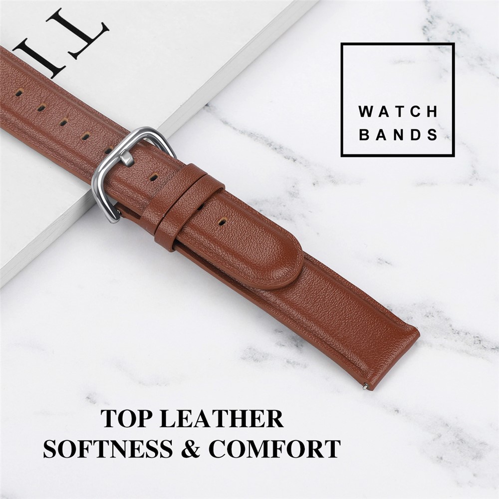 Echtes Leder Smart Bügeluhr Ersatz Für Uhr 46mm Samsung Galaxy - Braun-4