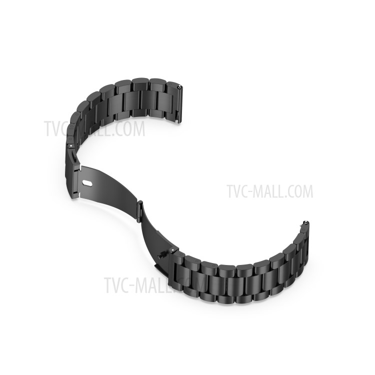 22mm Stainless Steel Watchband Smartwatch Replacement Strap for Xiaomi Watch Color - Black-4