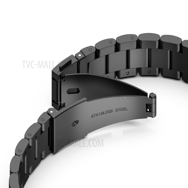 22mm Stainless Steel Watchband Smartwatch Replacement Strap for Xiaomi Watch Color - Black-6